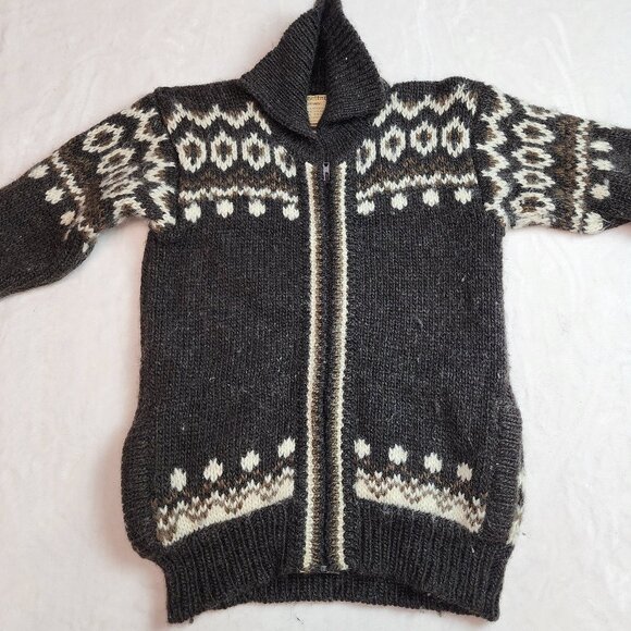 Vintage Gaeltarra Nordic Irish Wool Full Zip Sweater Jacket Womens Small - Picture 4 of 7